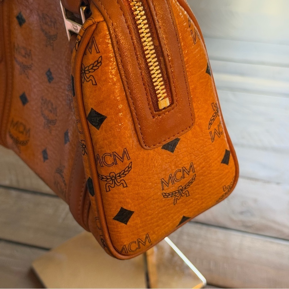 💎MCM COGNAC SMALL BOSTON BAG EUC💎 - Picture 6 of 14